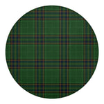 Green And Blue Stewart Tartan Print Round Blanket