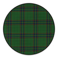 Green And Blue Stewart Tartan Print Round Floor Mat