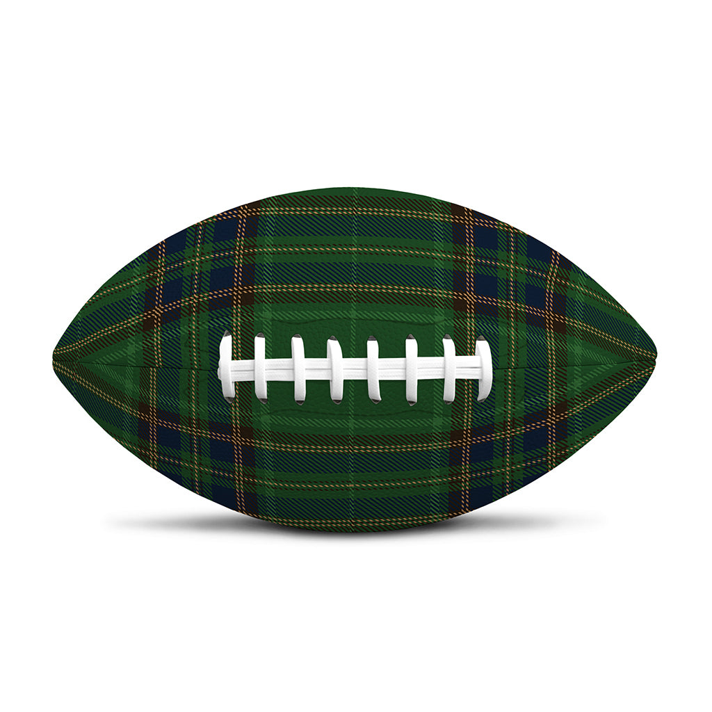 Green And Blue Stewart Tartan Print Rugby Ball