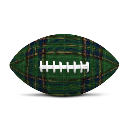 Green And Blue Stewart Tartan Print Rugby Ball