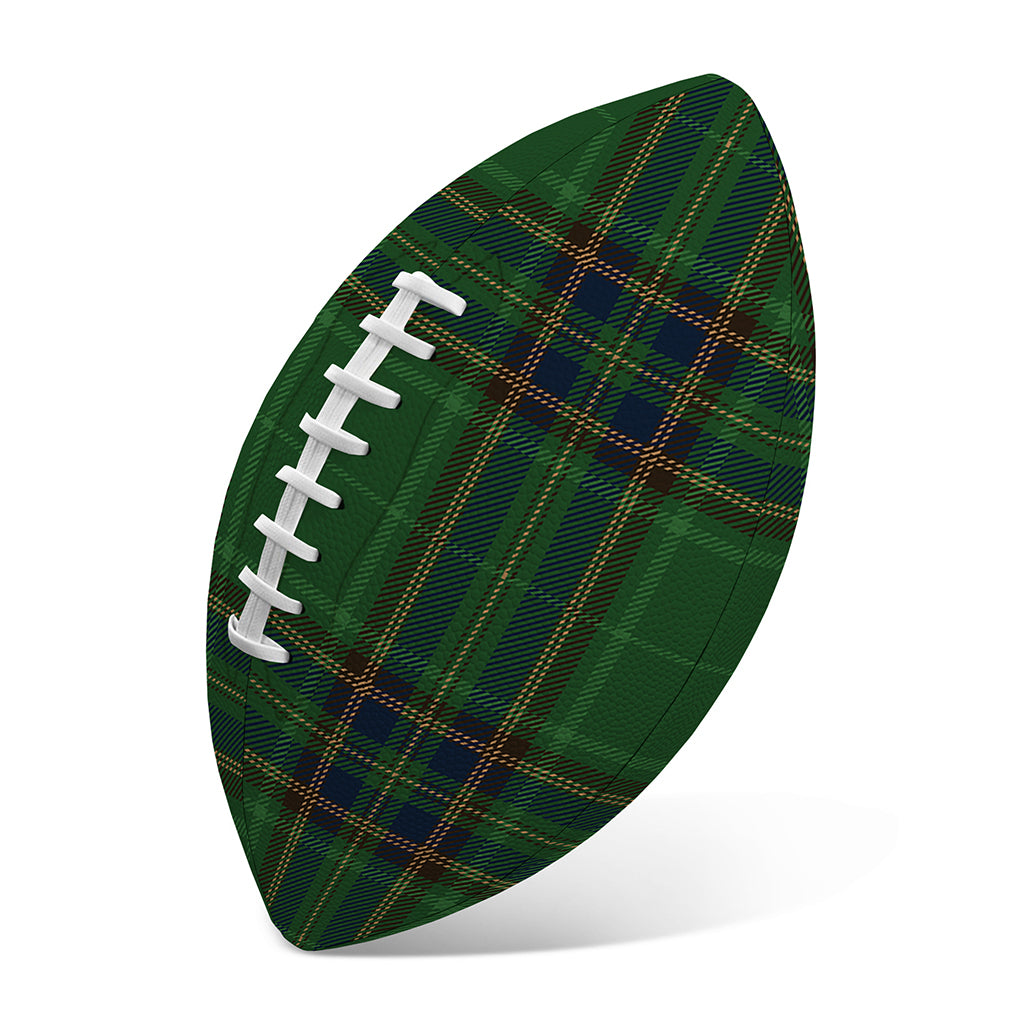Green And Blue Stewart Tartan Print Rugby Ball