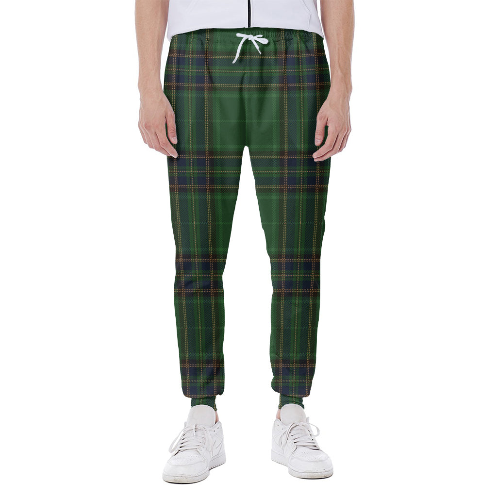 Green And Blue Stewart Tartan Print Scuba Joggers