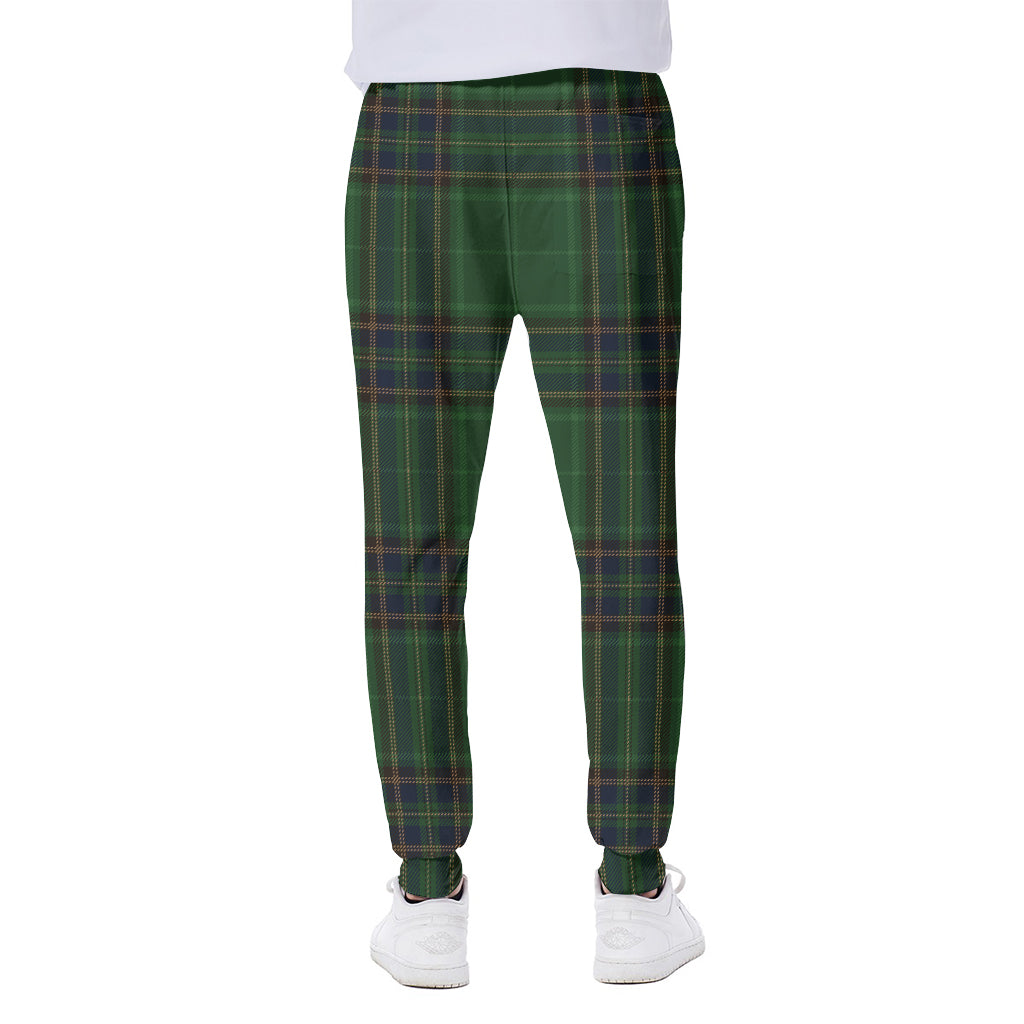 Green And Blue Stewart Tartan Print Scuba Joggers