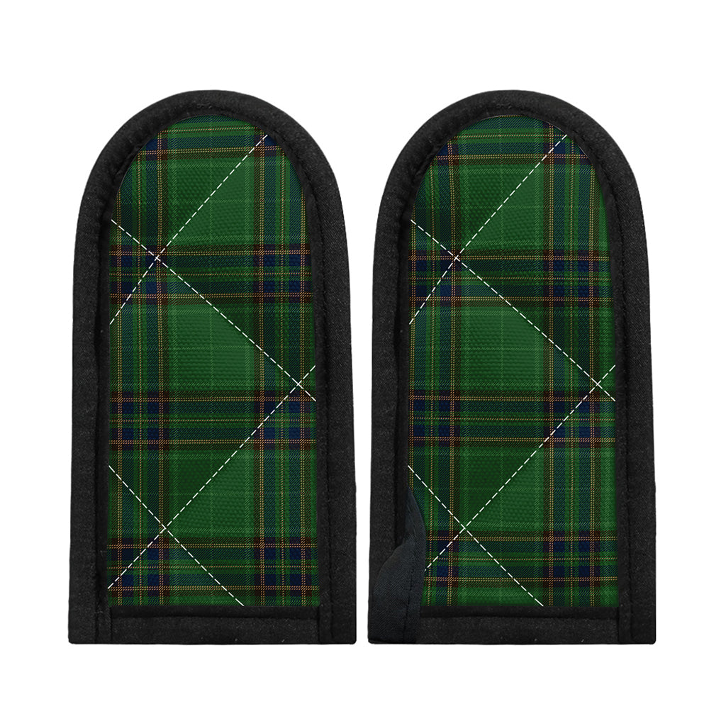 Green And Blue Stewart Tartan Print Skillet Handle Cover