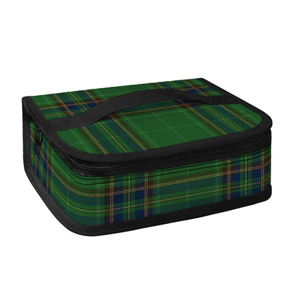 Green And Blue Stewart Tartan Print Small Lunch Bag