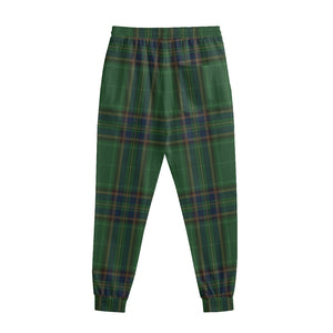 Green And Blue Stewart Tartan Print Sweatpants