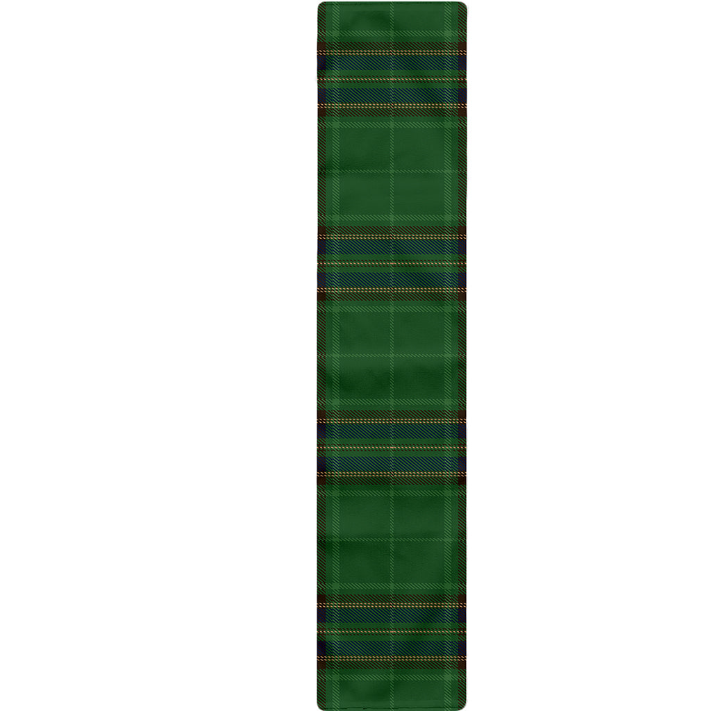 Green And Blue Stewart Tartan Print Table Runner