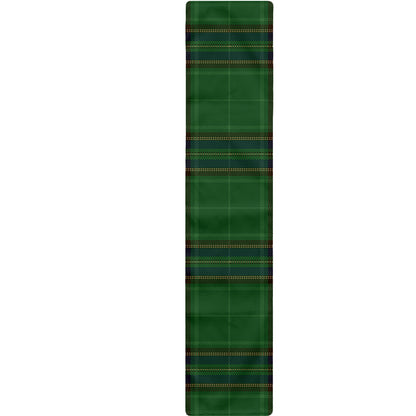 Green And Blue Stewart Tartan Print Table Runner