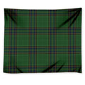 Green And Blue Stewart Tartan Print Tapestry