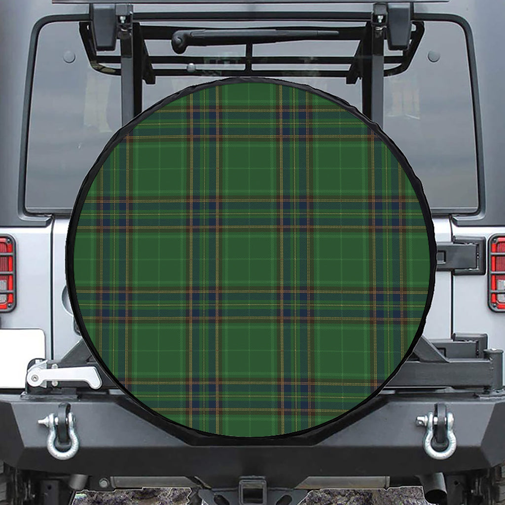 Green And Blue Stewart Tartan Print Tire Cover