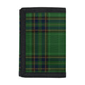 Green And Blue Stewart Tartan Print Trifold Wallet