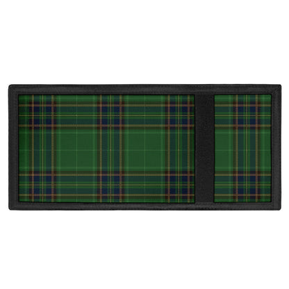 Green And Blue Stewart Tartan Print Trifold Wallet