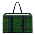 Green And Blue Stewart Tartan Print Utility Tote Bag