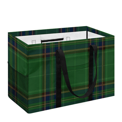 Green And Blue Stewart Tartan Print Utility Tote Bag