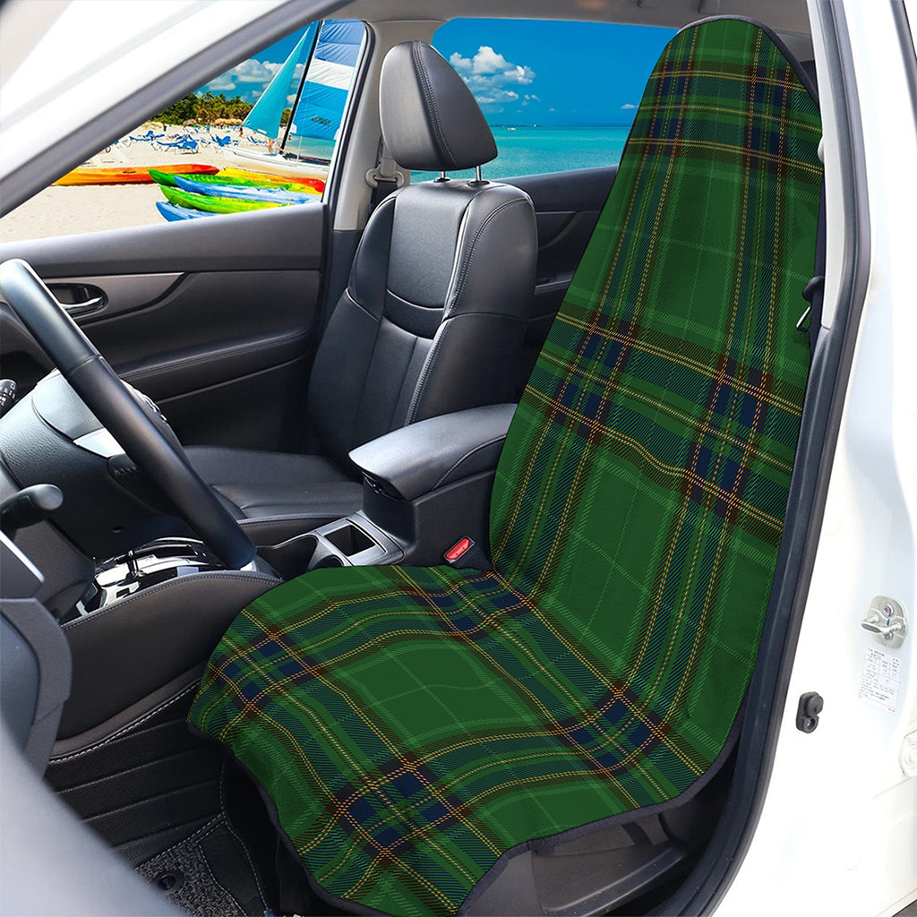 Green And Blue Stewart Tartan Print Waterproof Car Seat Cover