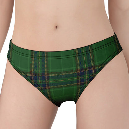 Green And Blue Stewart Tartan Print Women's Panties