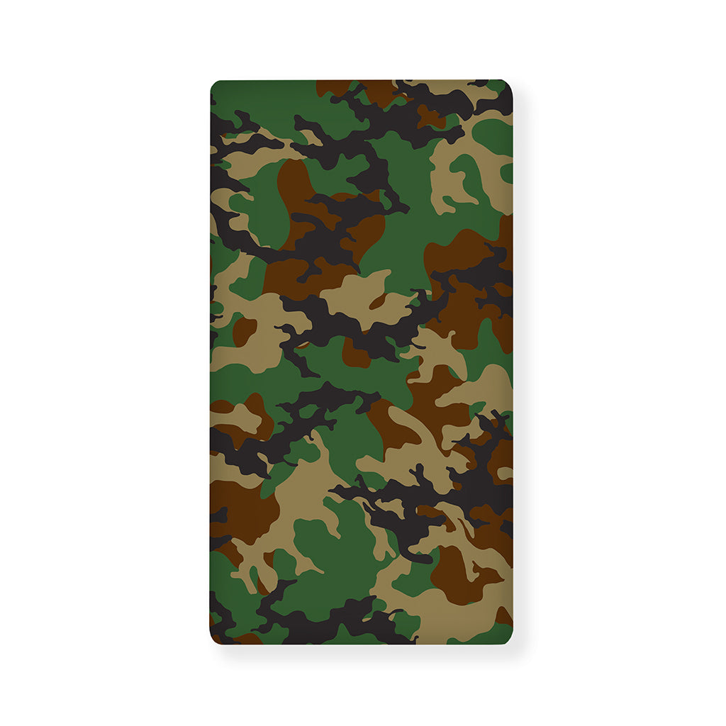 Green And Brown Camouflage Print Baby Crib Sheet