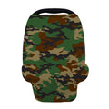 Green And Brown Camouflage Print Baby Seat Cover