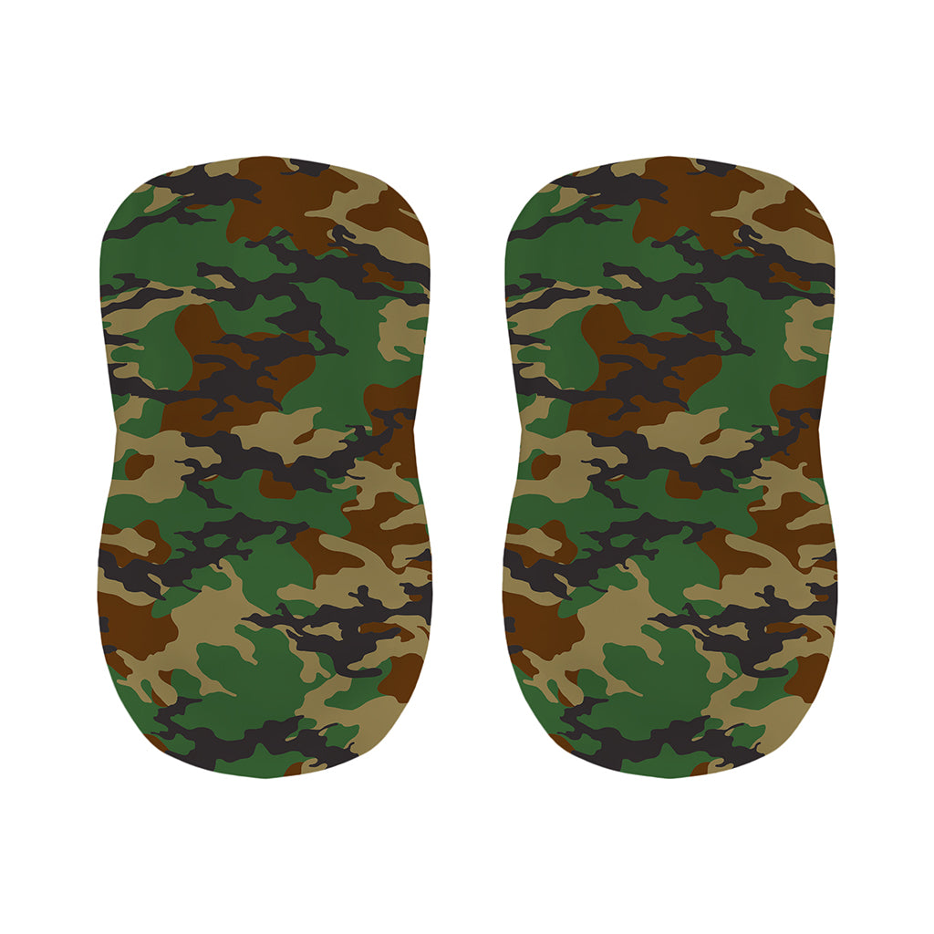 Green And Brown Camouflage Print Bar Stool Covers