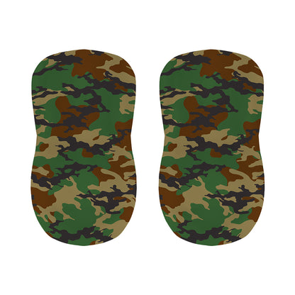 Green And Brown Camouflage Print Bar Stool Covers