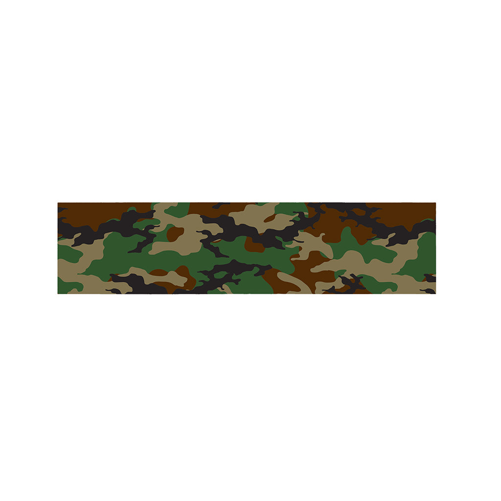 Green And Brown Camouflage Print Bed Runner