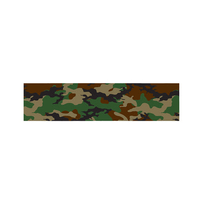 Green And Brown Camouflage Print Bed Runner