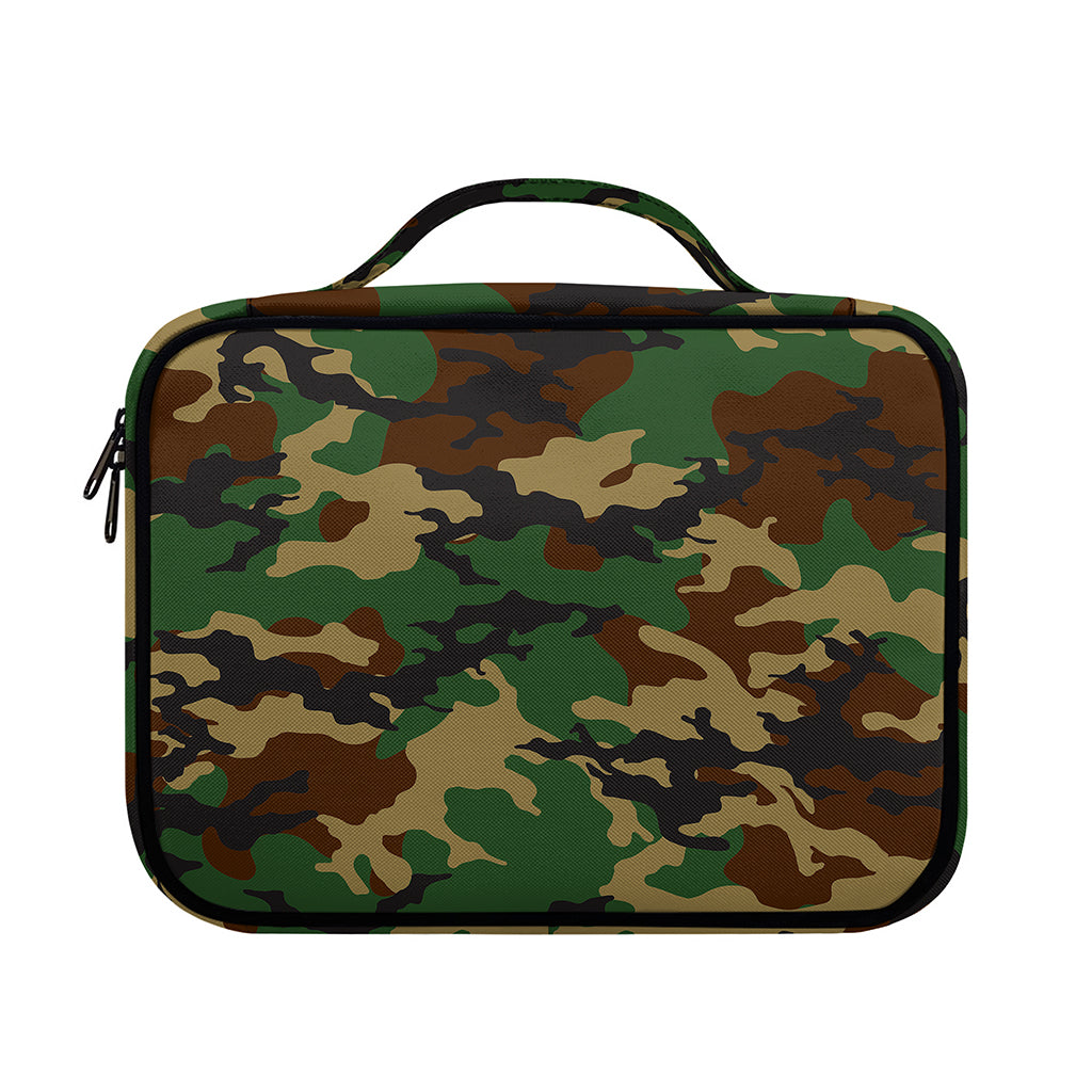 Green And Brown Camouflage Print Briefcase Bible Bag
