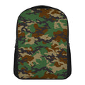 Green And Brown Camouflage Print Casual Backpack