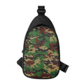 Green And Brown Camouflage Print Sling Bag