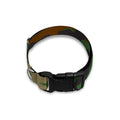 Green And Brown Camouflage Print Dog Collar