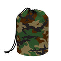 Green And Brown Camouflage Print Drawstring Makeup Bag