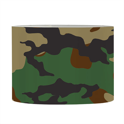 Green And Brown Camouflage Print Drum Lamp Shade