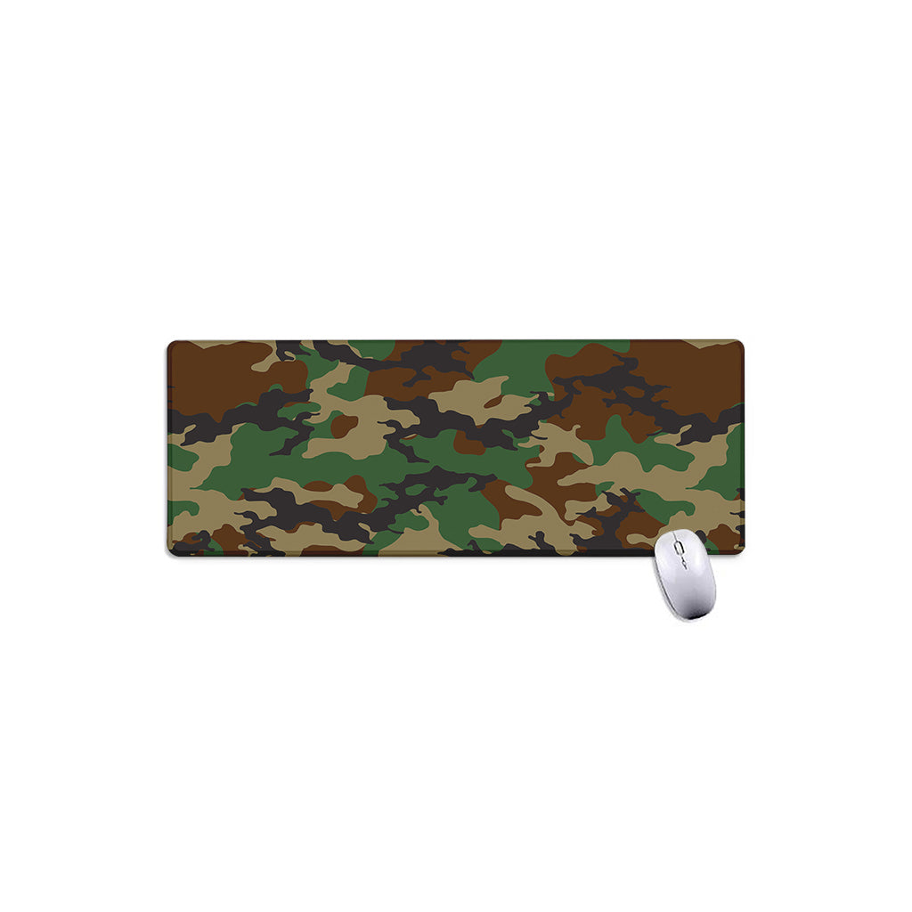 Green And Brown Camouflage Print Extended Mouse Pad