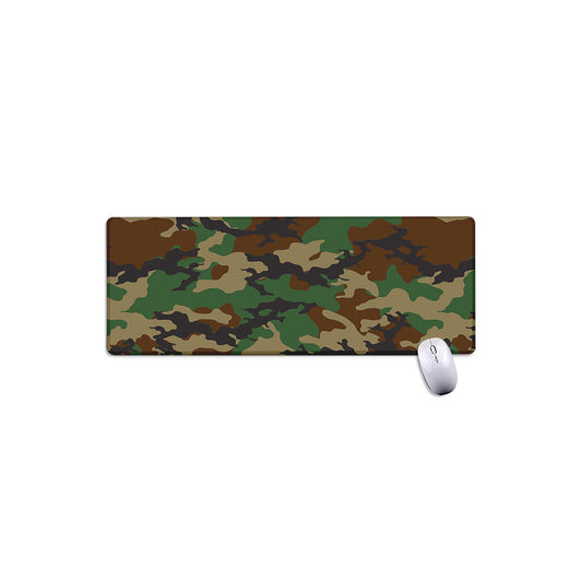 Green And Brown Camouflage Print Extended Mouse Pad