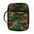 Green And Brown Camouflage Print Front Pocket Bible Bag