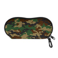 Green And Brown Camouflage Print Glasses Case