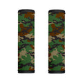 Green And Brown Camouflage Print Handle Covers