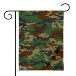 Green And Brown Camouflage Print House Flag