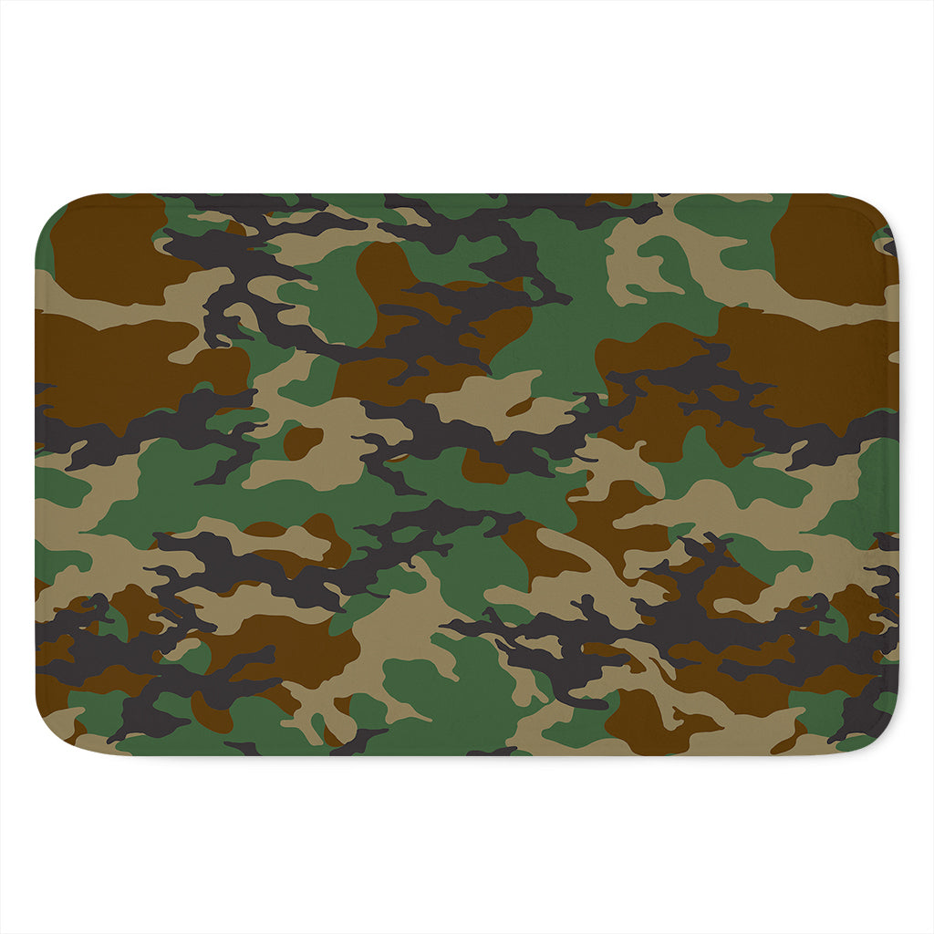 Green And Brown Camouflage Print Indoor Door Mat