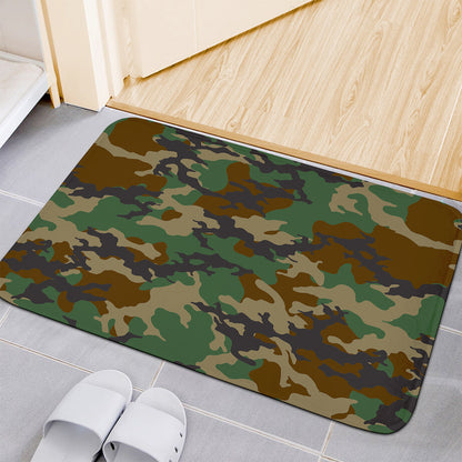 Green And Brown Camouflage Print Indoor Door Mat