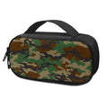 Green And Brown Camouflage Print Portable Cooler Travel Case