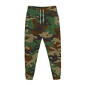 Green And Brown Camouflage Print Jogger Pants