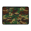 Green And Brown Camouflage Print Kitchen Mat