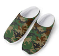 Green And Brown Camouflage Print Mesh Casual Shoes