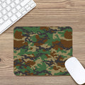 Green And Brown Camouflage Print Mouse Pad