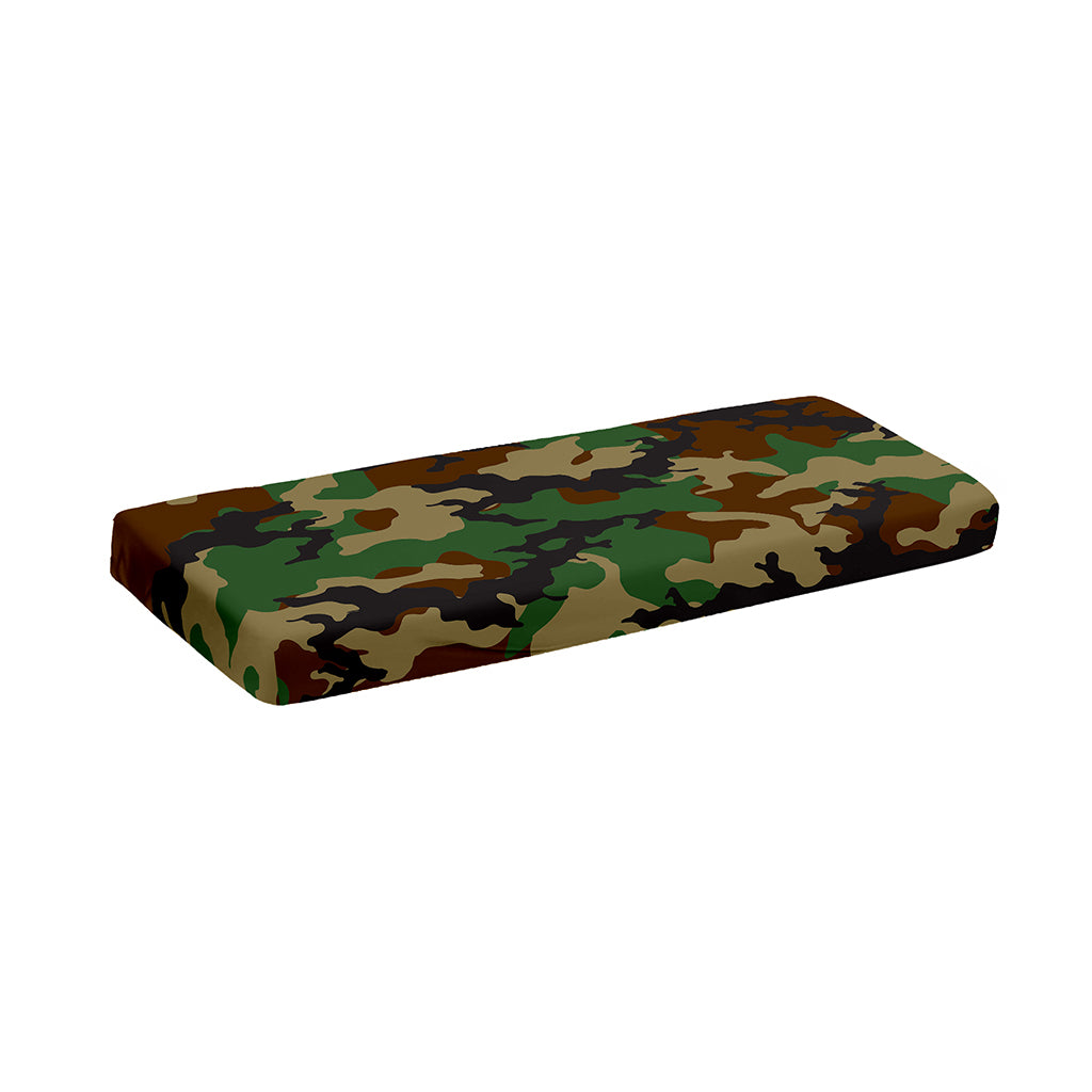Green And Brown Camouflage Print Piano Keyboard Cover