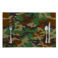 Green And Brown Camouflage Print Placemat