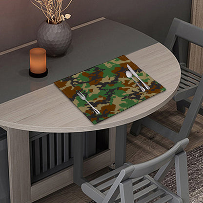 Green And Brown Camouflage Print Placemat