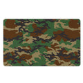 Green And Brown Camouflage Print Polyester Doormat