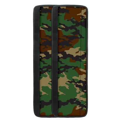 Green And Brown Camouflage Print Refrigerator Handle Covers
